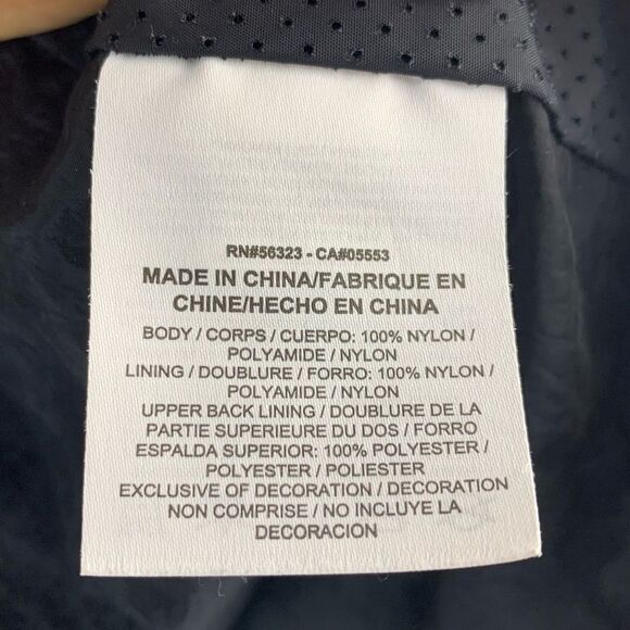 Nike Women's Tech Aeroshield Moto Black & White Jacket hooded raincoat sz large - Picture 8 of 9